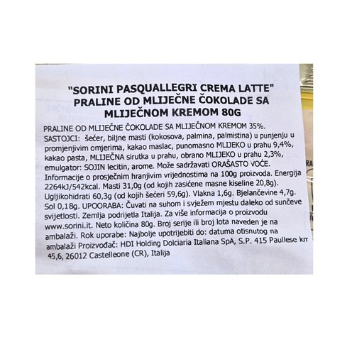 Pralinen Pasqualegri Sorini 80 g