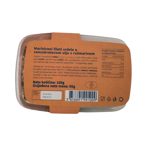 Srdela marinirani fileti s ružmarinom Brok 150 g