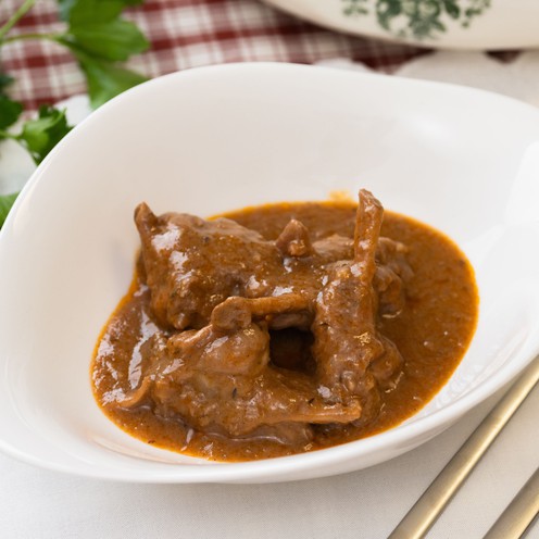 Rabbit sauce for 2 persons (500 g)