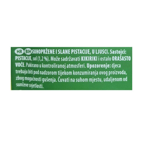 Dry-roasted salted pistachios 125 g