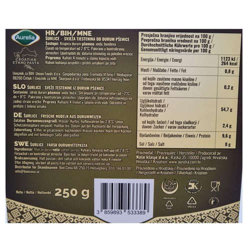 Šurlice - frische Nudeln 250 g