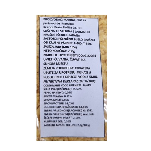 Pasta ''Tarana'' kleine 200 g