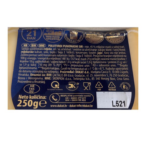 President Grand Oval Trapist Cheese 250 g