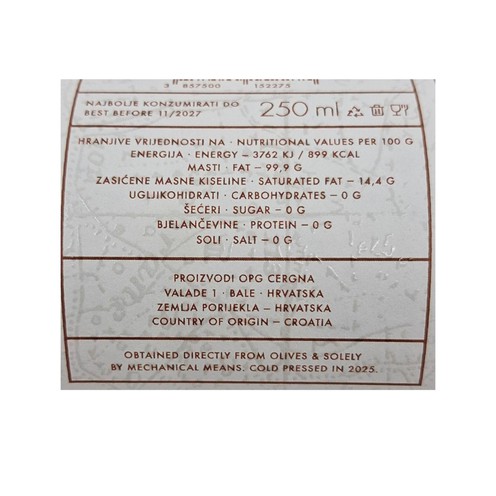 Extra natives Olivenöl Ulìa Perdisacca 0,25 l