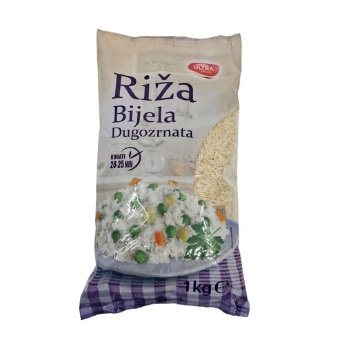Riža bijela dugozrnata Ultra plus 1 kg