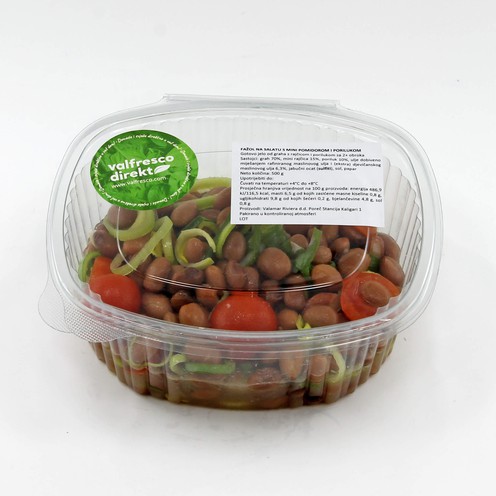 Fažol na salatu s mini pomidorom i porilukom za 2 osobe (500 g)