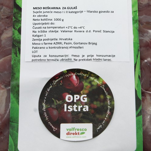 Meso boškarina za gulaš za 4 osobe (1 kg)