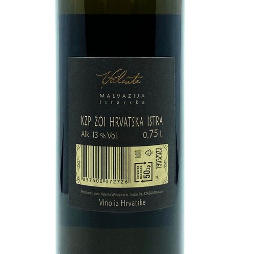 Malvazija 2022 Valenta 0,75 l