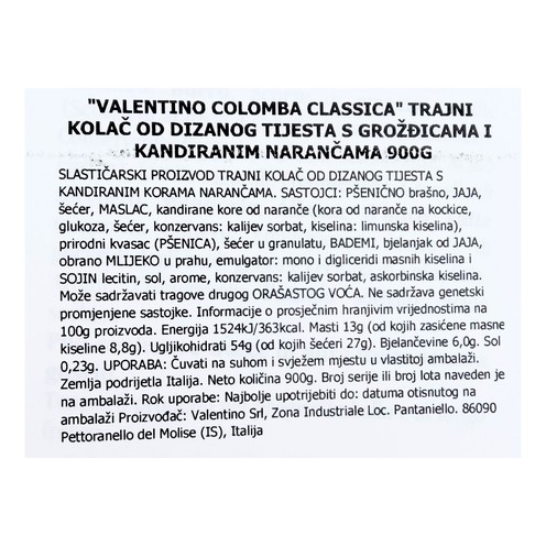 Colomba Classica Valentino 900 g