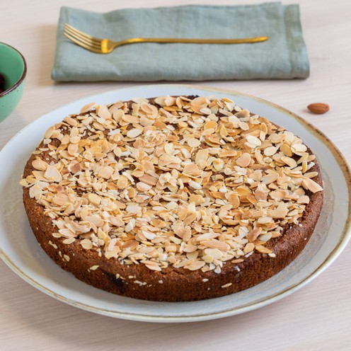 Veganer Kuchen mit Mandeln und Sauerkirschen (1,2 kg)