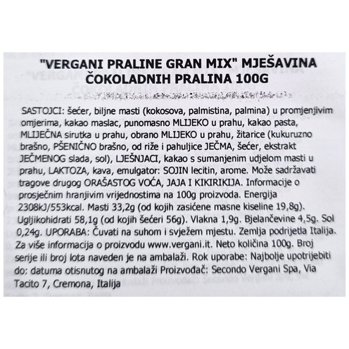 Praline Gran Mix Vergani 100 g