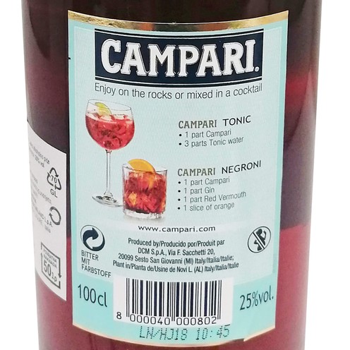 CAMPARI BITTER 25° - 1L