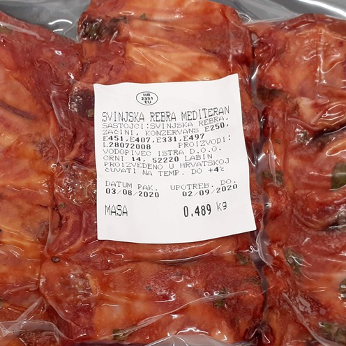 Dry pork ribs (cca. 400 g)