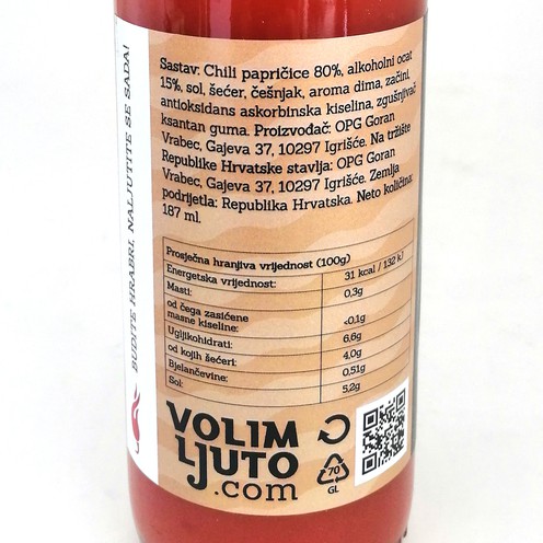 Hot sauce Vrabasco Smoked 187 ml