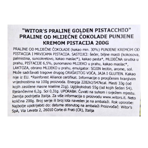Pralines with pistachio Witor's 200 g