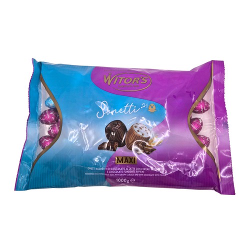 Mix of maxi chocolate eggs with different fillings Sonetti Witor's 1 kg