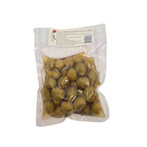 Green olives in vacuum bag 280 g