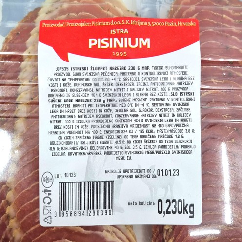 Istarski žlomprt narezak 230 g